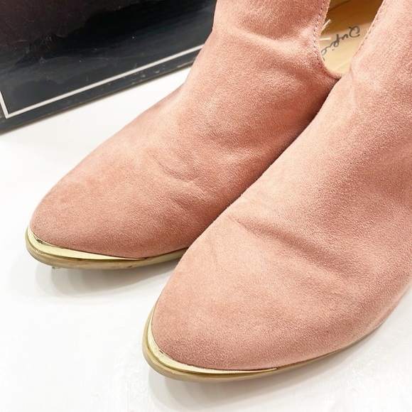 Qupid mauve suede ankle booties - Picture 4 of 8